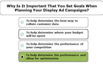 Why is it important that you set goals when planning your display ad campaigns?